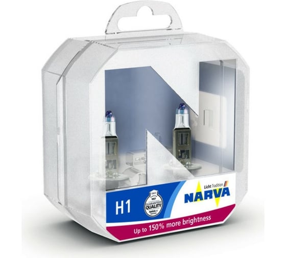 Автолампа NARVA H1 55 P14.5s+150% RANGE POWER 12V 1/10 2шт. 480682100 1