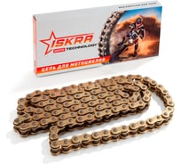 Приводная цепь для мотоцикла ISKRA усиленная (сальниковая X-Ring) GOLD 520-XR-110L, 520XR110L-ISKRA
