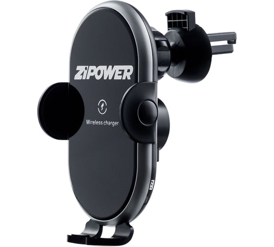 Держатель телефона на дефлектор обдува ZIPOWER с электроприводом и функцией беспроводной зарядки, 15 Вт, 5 В/2 A, QI PM6643 1