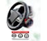 Оплетка на руль ZIPOWER из стеганой экокожи, белая строчка, размер М PM0986 2