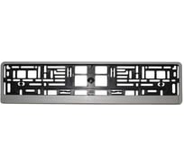 Рамка номерного знака для автомобилей ZIPOWER светлый карбон, 527х133х10 мм PM6944