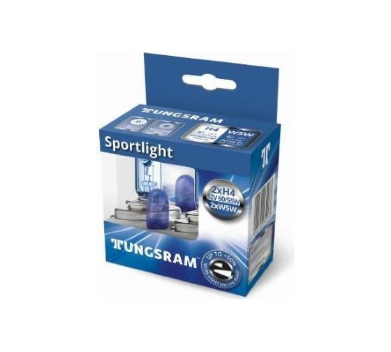 Набор ламп TUNGSRAM 2 X H4 Sportlight+50 + 2X 501NB W5W 12V 93113954 1