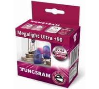 Автолампа Tungsram H4, 12 В, 60/55 Вт, P43t, +90 (2 шт.) + W5W (2 шт.), Megalight Ultra Quad Kit 93113951