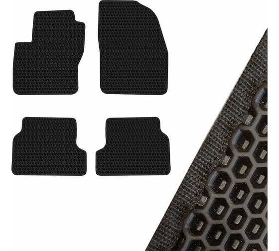 Коврик салона SKYWAY FORD FOCUS II 2004-2011 левый руль 4 пр. EVA Черный S01705149 1