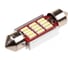 Автолампа диод T11 (C5W) 12/24V 12 SMD 1-конт 36мм радиатор Белая CAN BUS комп.2 шт салон/номер SKYWAY S08201309/K 1