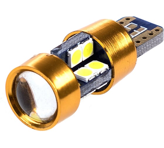 Автолампа диод T10 (W5W) SKYWAY 12V 19 SMD без цоколя 1-конт Белая CAN BUS комп.2 шт габарит/стоп/салон/номер S08201305/K 1