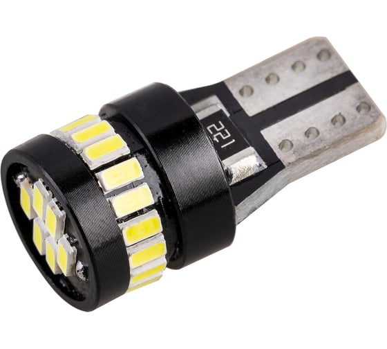 Автолампа диод T10 (W5W) SKYWAY 12V 24 SMD без цоколя 1-конт Белая комп.2 шт габарит/стоп/салон/номер S08201501/K 1