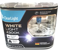 Комплект ламп Clearlight H27, 12 В, 27 Вт, WhiteLight, 2 шт. MLH27WL