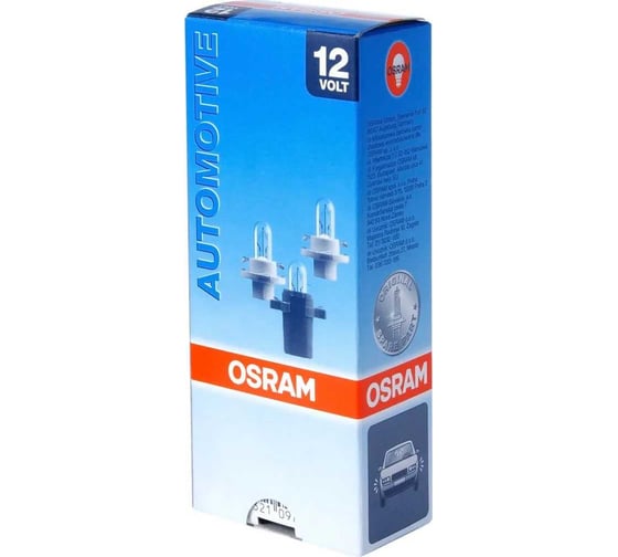 Лампа Osram BAX1.2W (BX8.4d) с зеленым патроном 12v, 10 шт 2352MFX6 1