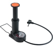 Насос велосипедный ножной с манометром DL-QT012 (8 бар, игла и 2 насадки) DELI 212912