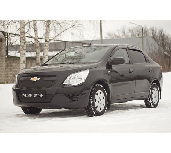 Зимняя заглушка переднего бампера Русская Артель для решетки Chevrolet Cobalt (седан) 2013- г.в. ZRC-126602