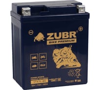 Мотоаккумулятор 12V 7 Ah BIKE PREMIUM YTX7L-BS R+ для мотоцикла, мопеда и скутера, гидроцикла, квадроцикла, снегохода 113x69x130 ZUBR YTX7L-BS