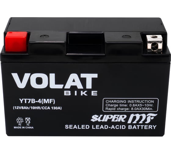 Аккумуляторная батарея VOLAT 8Ah YT7B-4(MF) L+ YT7B-4(MF)Volat 1