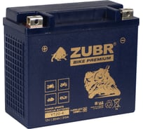 Мотоаккумулятор 12V 20 Ah BIKE PREMIUM YT20-4 L+ для мотоцикла, скутера, гидроцикла, квадроцикла, снегохода и генератора 175x87x154 ZUBR YT20-4