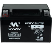 Аккумуляторная батарея MYWAY BIKE YTX7A, Китай YTX7A (MYWAY)