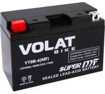 Мотоаккумулятор 12V 8Ah YT9B-4(MF) L+ для мотоцикла, мопеда и скутера, гидроцикла, квадроцикла, снегохода 150x70x105 Volat YT9B-4(MF)