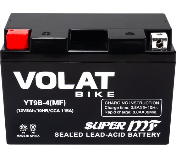 Аккумуляторная батарея VOLAT 8Ah YT9B-4(MF) L+ YT9B-4(MF)Volat 1