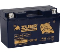 Мотоаккумулятор 12V 8 Ah BIKE PREMIUM YT7B-4 L+ для мотоцикла, мопеда и скутера, гидроцикла, квадроцикла, снегохода 150x65x92 ZUBR YT7B-4