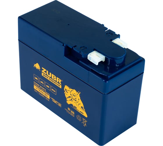 Аккумуляторная батарея ZUBR Мотоаккумулятор 12V 2.5 Ah BIKE PREMIUM YTR4A-BS R+ для мопеда, скутера 113x39x88 YTR4A-BS (ZubrPrem) 1