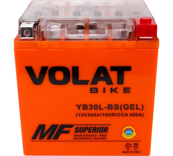 Аккумуляторная батарея VOLAT 30 Ah YB30L-BS (GEL) R+ YB30L-BS(GEL)Volat 1