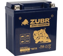 Мотоаккумулятор 12V 16 Ah BIKE PREMIUM YTX16-BS L+ для мотоцикла, скутера, гидроцикла, квадроцикла, снегохода и генератора 150x86x161 ZUBR YTX16-BS