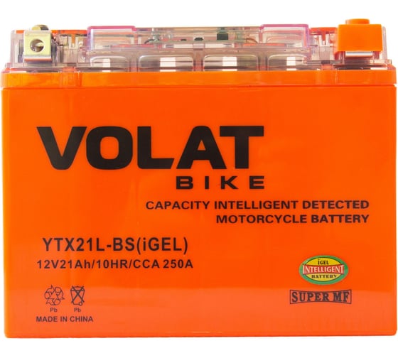 Аккумуляторная батарея VOLAT 21Ah YTX21L-BS(iGEL) R+ YTX21L-BS(iGEL)Volat 1