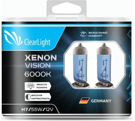 Комплект ламп Clearlight H7 12 В, 55 Вт, XenonVision, 2 шт. MLH7XV