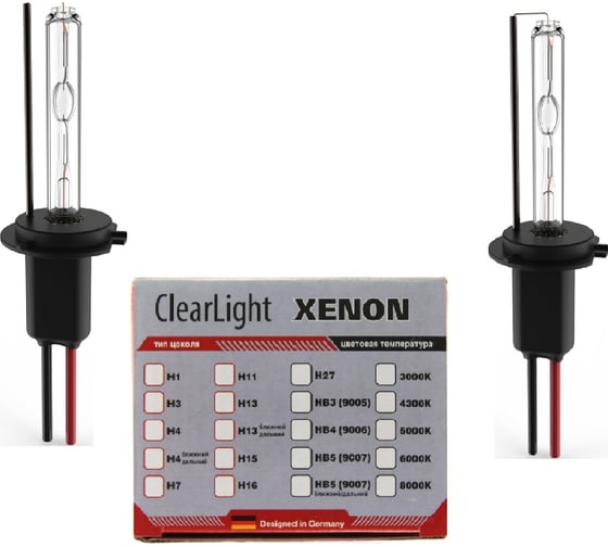 Комплект ксеноновых ламп Clearlight HB4 9006, 4300 K, 2 шт. LDL HB4 430-0LL