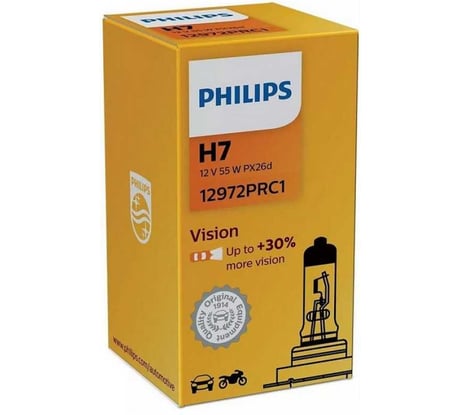 Лампа PHILIPS H7 55W (PX26d) 12v 12972PRC1 (CN)