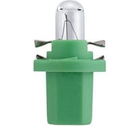 Лампа PHILIPS 10шт/упаковка, BAX 2W (B8,5D) Green 12v - 12604CP