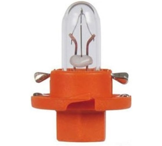 Лампа PHILIPS 10шт/упаковка, BAX1.1W (BX8.4d) с оранжевым патроном 12v - 12624CP 1