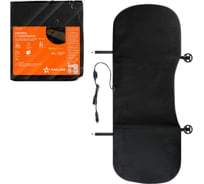 Накидка с подогревом на заднее сиденье Airline 12 В, 35/45Вт, 128x49см, искусств.мех, черная ADHC022