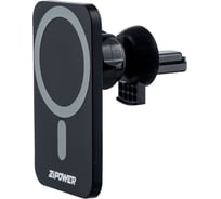 Магнитный держатель телефона Zipower на дефлектор обдува с функцией беспроводной зарядки, 15 Вт, 5 В/2 A, QI, Magsafe PM6642
