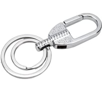 Брелок для ключей Cartage зажим, два кольца, серебро 5364731