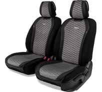 Накидки AUTOPROFI Designo, 2 шт, на передние сиденья, стёганая алькантара + эко-кожа, чёрн./т.серый DES-600 BK/D.GY