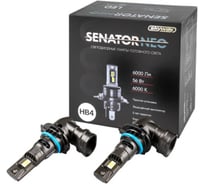 Автолампа SKYWAY диод HB4 (9006) P22d 12V 56W 6000Лм компакт+вентилятор SENATOR NEO 6000К Белая коробка комп.2шт S08201634