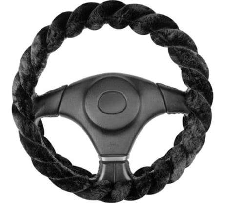 Оплетка SKYWAY искусственный мех M (37-39 см) Arctic-10 Черная S01107044