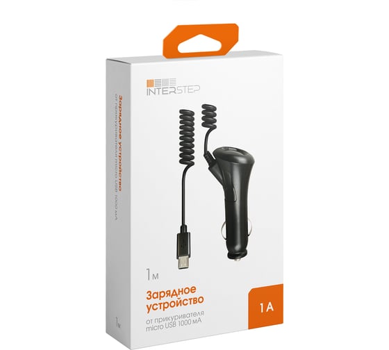 Зарядное устройство от прикуривателя Interstep microUSB 5Вт 74819
