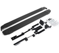 Пороги на автомобиль Rival Black для Nissan Qashqai II 2014-2019-2019-н.в./X-Trail T32 2015-2018 г.в./Renault Koleos II 2016-2020 г.в., 173 см, 2 шт., алюминий F173ALB.4704.1
