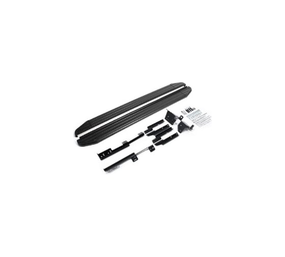 Пороги на автомобиль Rival Premium-Black для Nissan Qashqai II 2014-2019-2019-н.в./X-Trail T32 2015-2018 г.в./Renault Koleos II 2016-2020 г.в., 173 см, 2 шт., алюминий A173ALB.4704.1 1