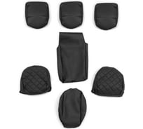 Чехлы на сиденья Haval Jolion, 2020-н.в Defly экокожа, черная/ромб, перфорация Hv2-2KR