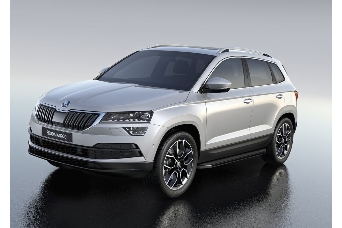 Пороги на авто Rival Skoda Karoq 2020-/Volkswagen Taos 2021, 180 см, 2 шт  A180ALP.5103.1 - выгодная цена, отзывы, характеристики, фото - купить в  Москве и РФ