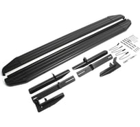 Пороги на автомобиль Rival Premium-Black для Citroen C4 Aircross 2012-2016 г.в./C-Crosser 2007-2013 г.в./Mitsubishi ASX 2010-2019 г.в./Outlander XL 2005-2012/Outlander III 2012-2018 2018-н.в., 173 см, 2 шт., алюминий A173ALB.4005.1