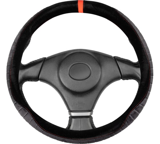 Оплетка велюр SKYWAY M (37-39 см) Arctic-12 Черный/красная S01107047 1