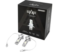 Автолампа SKYWAY диод H3 PK22s 12V 40W 5000Лм компакт START 6000К Белая коробка комп.2шт S08201627