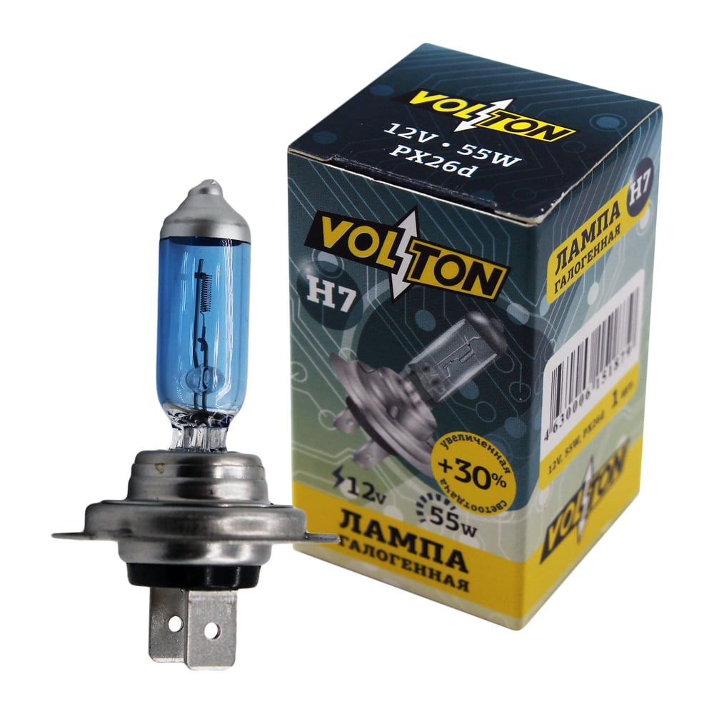 VLT1411U VOLTON Лампа галогенная H7 12В 55 Вт PX26d +30%