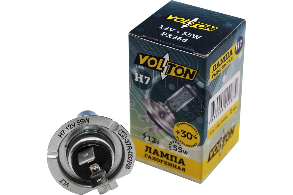 VLT1411U VOLTON Лампа галогенная H7 12В 55 Вт PX26d +30%