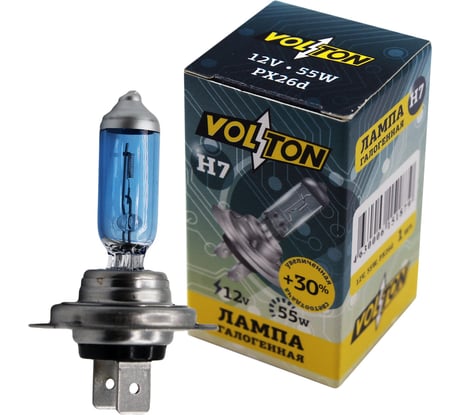 Галогенная лампа VOLTON H7 12В/55 Вт +30 VLT1411U
