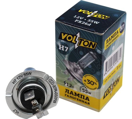 Галогенная лампа VOLTON H7 12В/55 Вт +30 VLT1411U