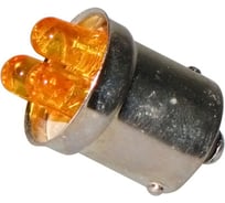 Лампа VOLTON светодиодная, T15, BA15S, 24 В, 21 Вт, 3 LED, для поворотника задних фонарей, желтый VLTC008-24OR